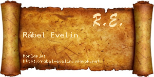 Rábel Evelin névjegykártya